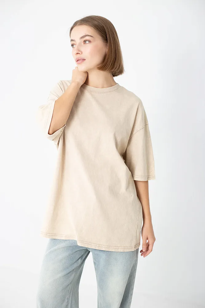 Футболка oversize свободного кроя из хлопка 