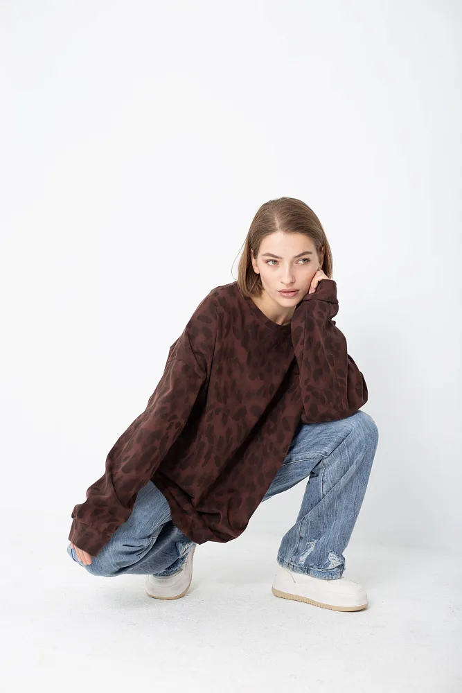 Лонгслив oversize свободного кроя