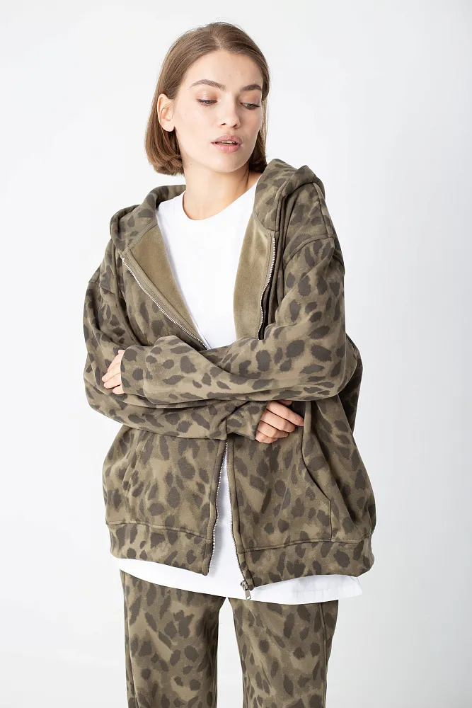 Худи oversize на молнии