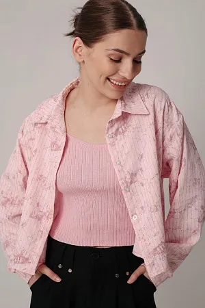 Комплект oversize рубашка и топ