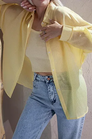 Комплект oversize рубашка и топ
