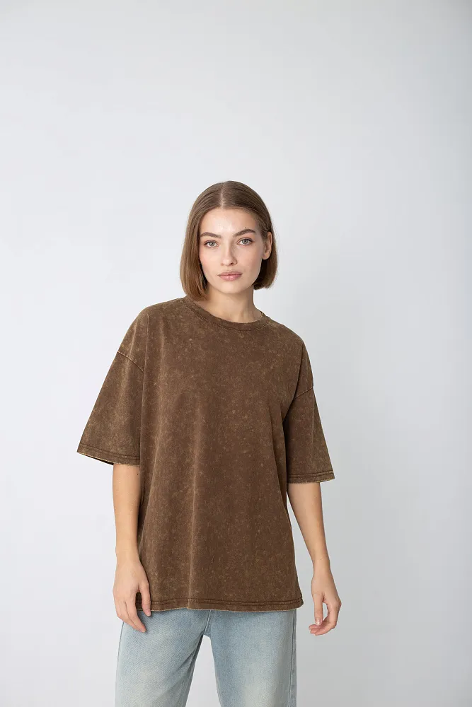 Футболка oversize свободного кроя из хлопка 