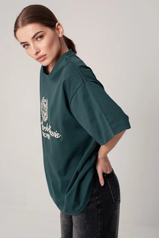 Футболка oversize с круглым вырезом
