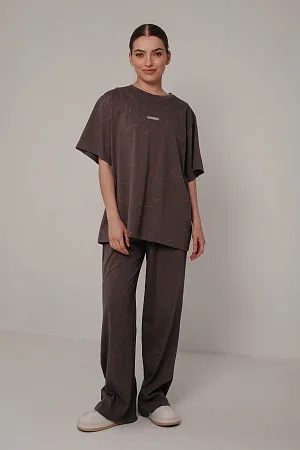 Костюм футболка и брюки oversize