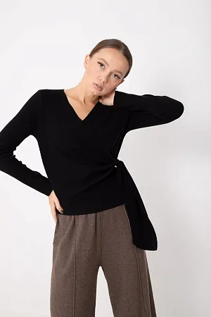 Джемпер на запах oversize