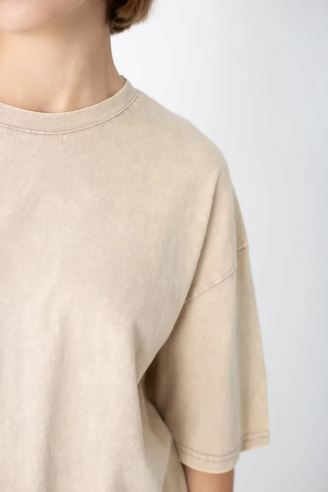 Футболка oversize свободного кроя из хлопка 