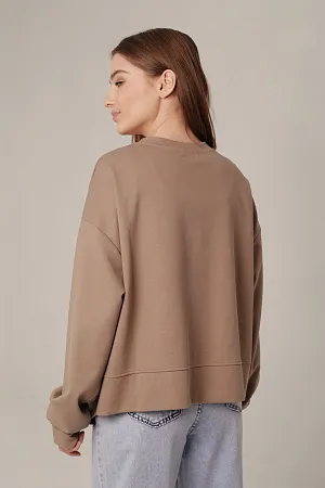Хлопковый лонгслив oversize