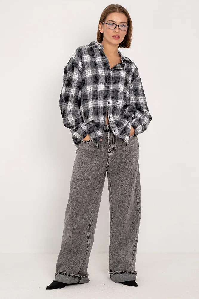 Рубашка в клетку oversize