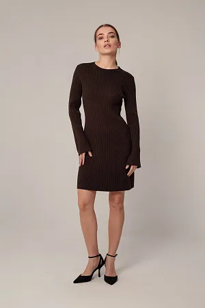 Платье oversize в рубчик