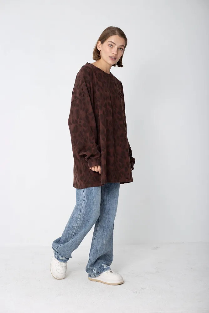 Лонгслив oversize свободного кроя