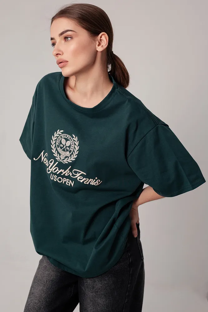 Футболка oversize с круглым вырезом