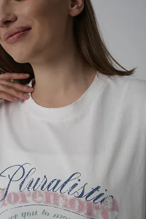 Хлопковая футболка oversize