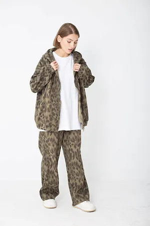 Брюки oversize с принтом 