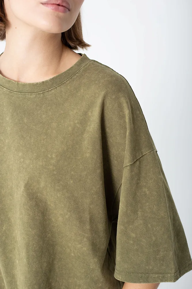 Футболка oversize свободного кроя из хлопка 