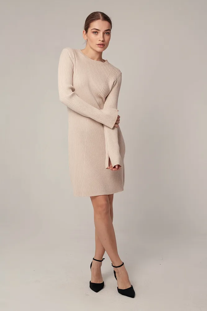 Платье oversize в рубчик