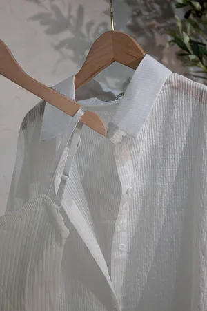 Комплект oversize рубашка и топ