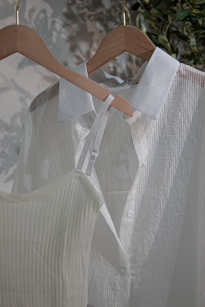 Комплект oversize рубашка и топ