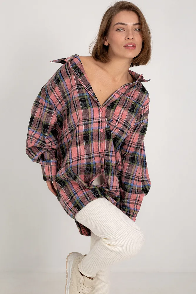 Рубашка в клетку oversize