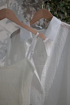 Комплект oversize рубашка и топ