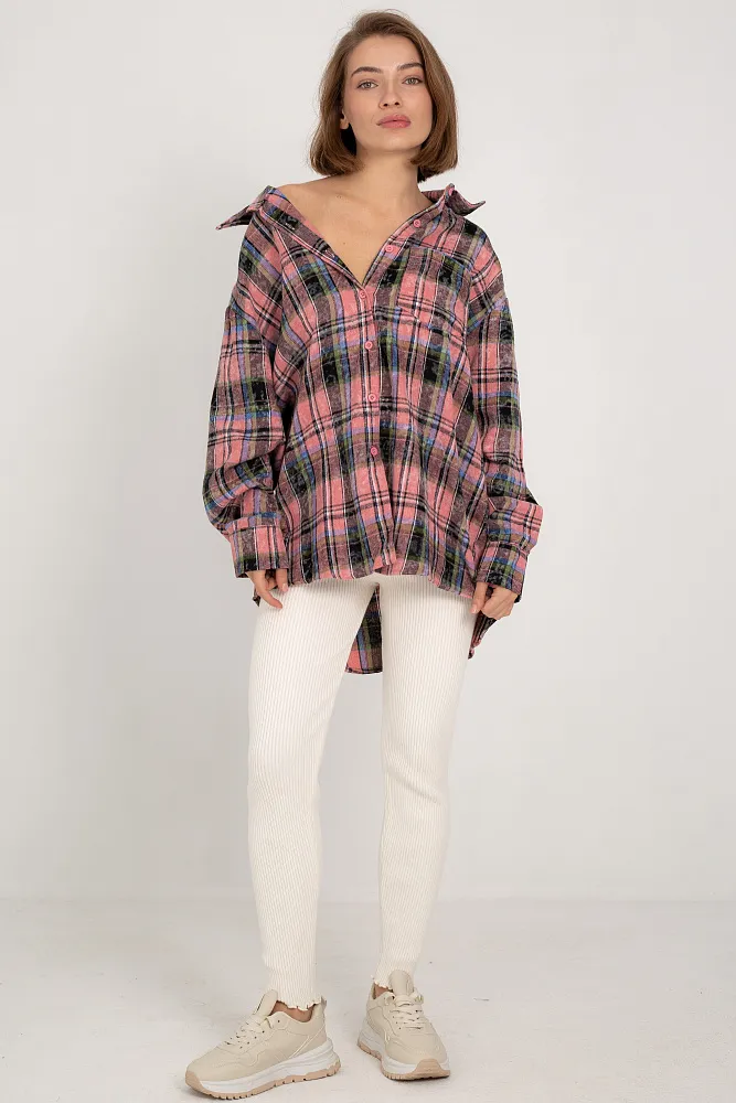 Рубашка в клетку oversize