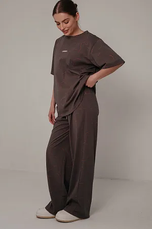 Костюм футболка и брюки oversize