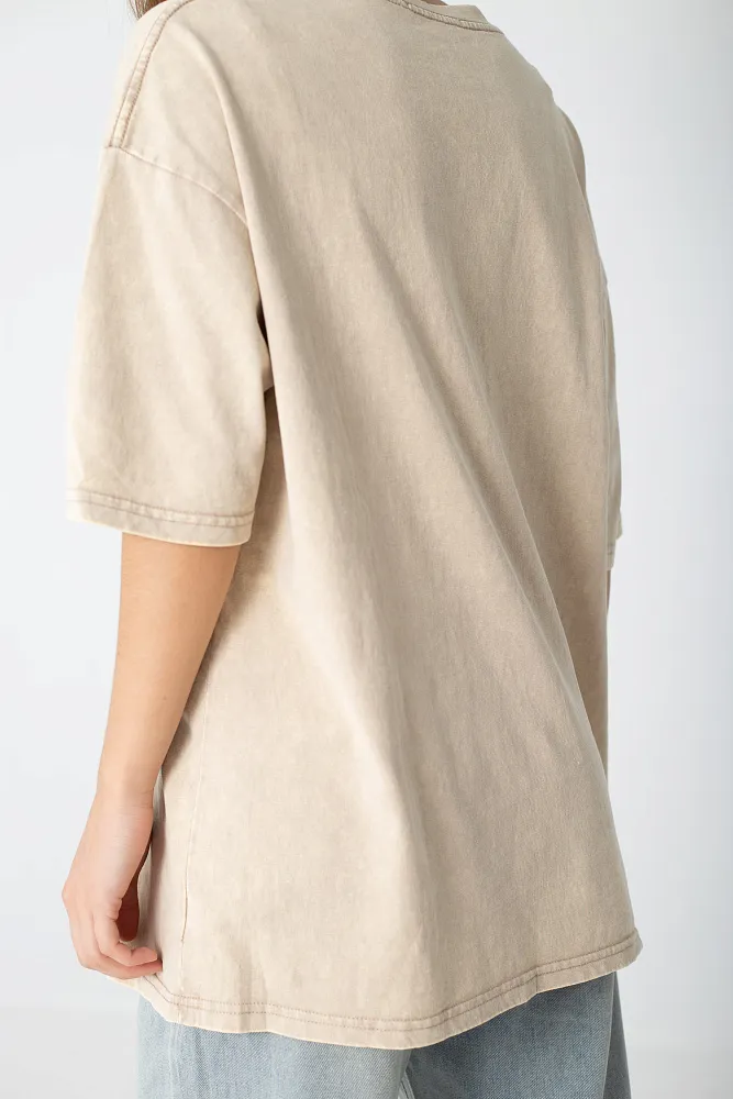Футболка oversize свободного кроя из хлопка 