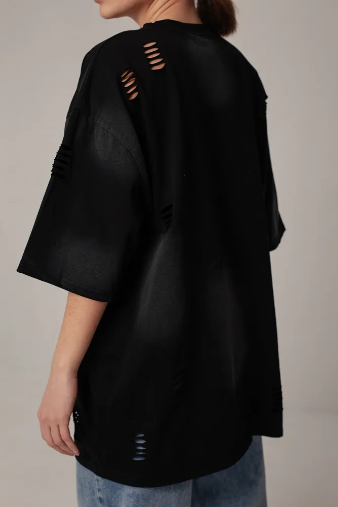 Футболка oversize с пайетками