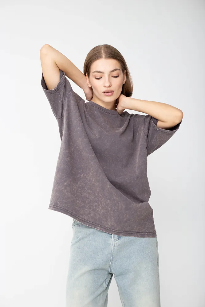 Футболка oversize свободного кроя из хлопка 