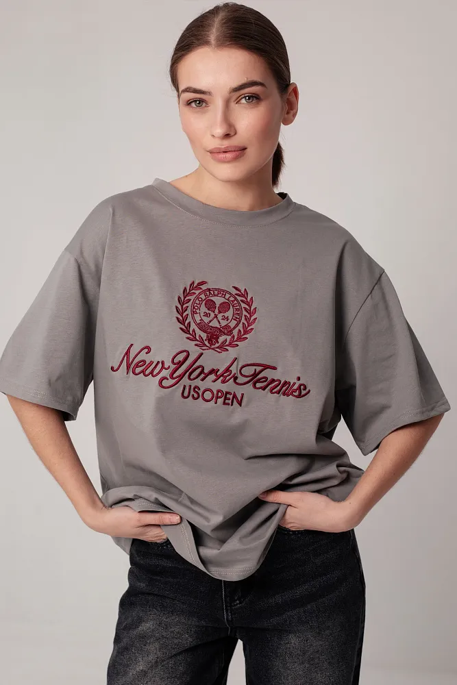 Футболка oversize с круглым вырезом