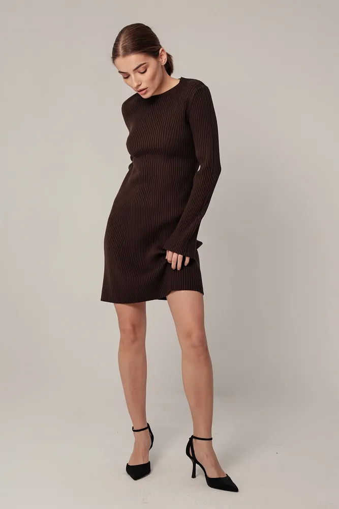 Платье oversize в рубчик