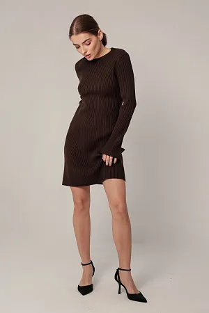 Платье oversize в рубчик