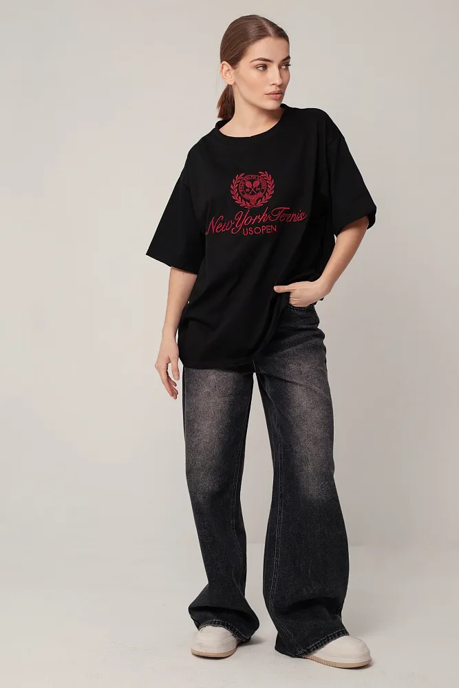Футболка oversize с круглым вырезом