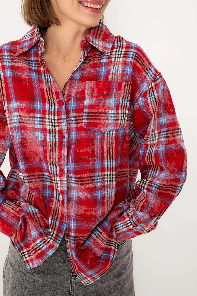 Рубашка в клетку oversize