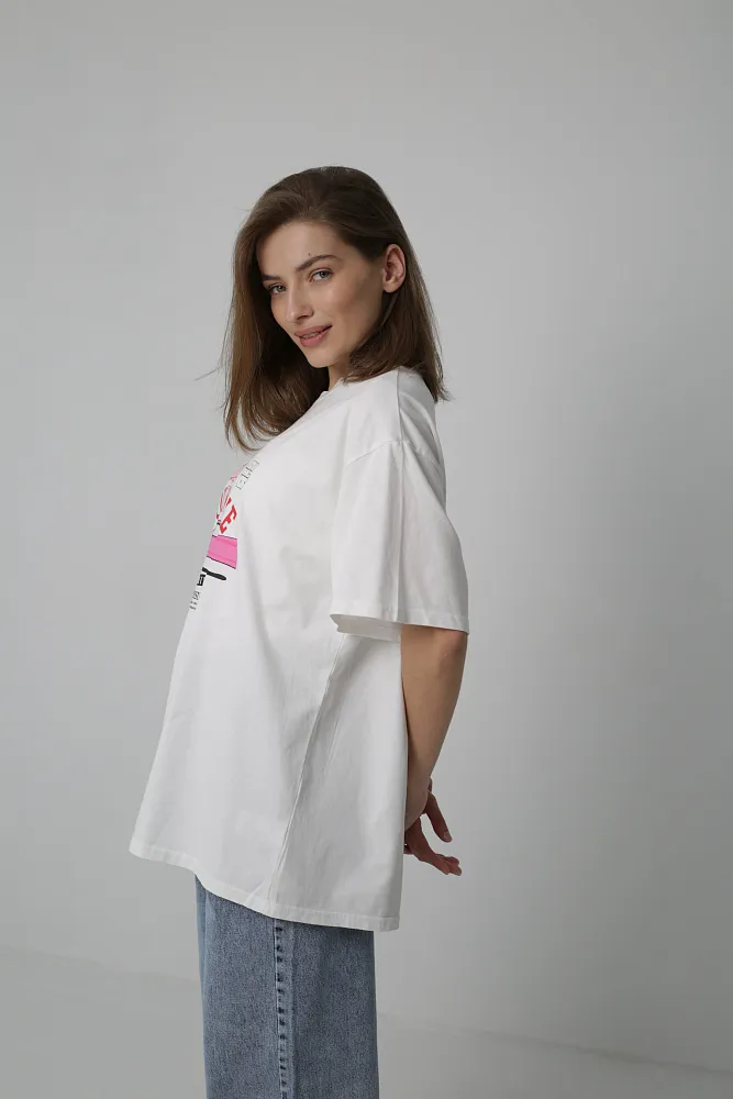 Футболка oversize с принтом автомобиля