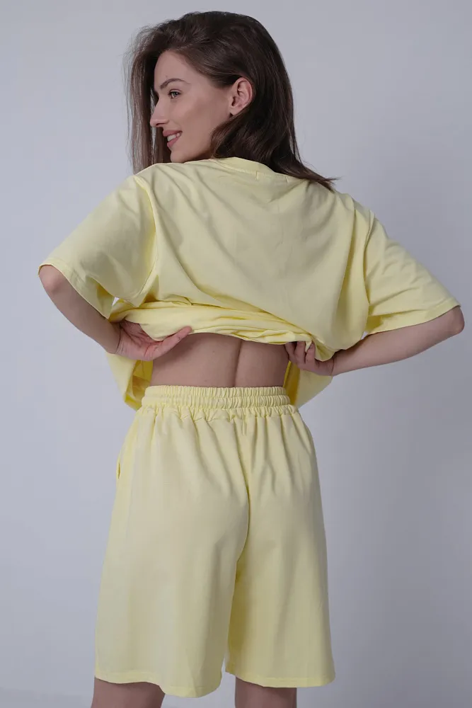 Костюм футболка и шорты oversize