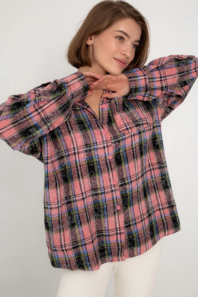 Рубашка в клетку oversize