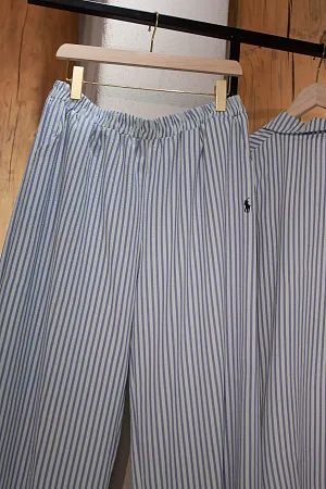 Костюм oversize рубашка, топ и брюки