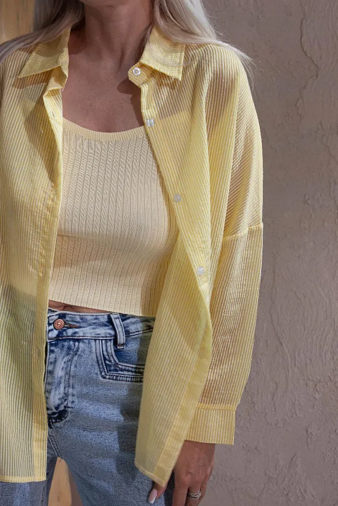 Комплект oversize рубашка и топ