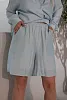 Костюм oversize рубашка, топ и шорты