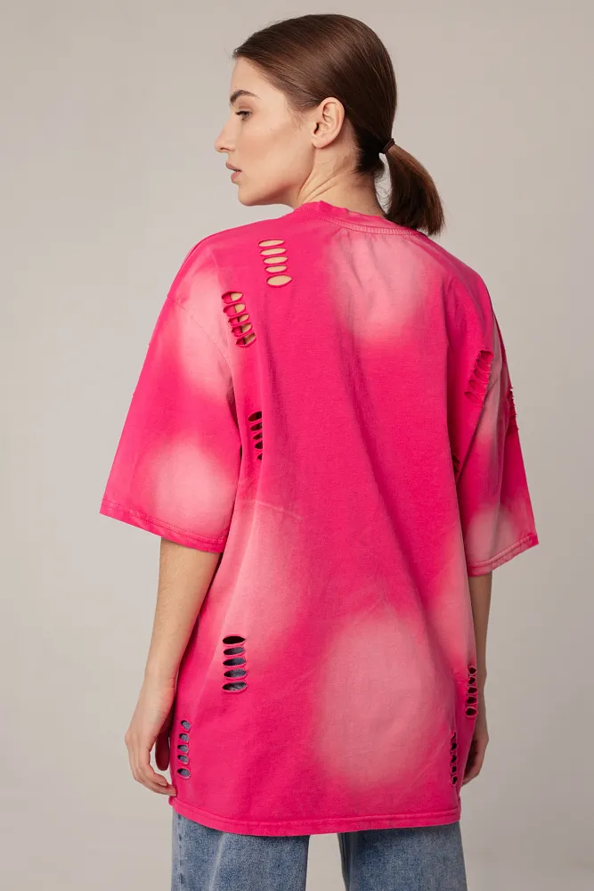 Футболка oversize с пайетками
