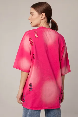 Футболка oversize с пайетками
