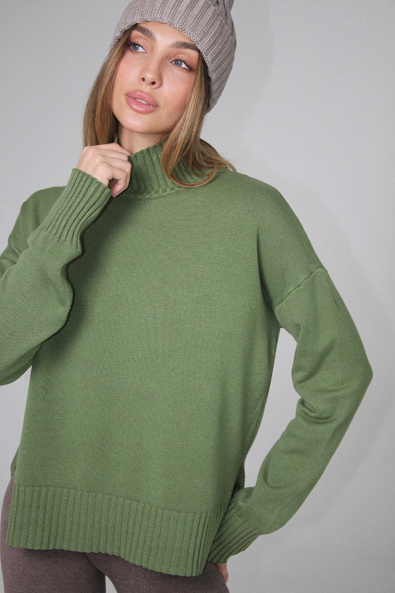 ДЖЕМПЕР С ВОРОТНИКОМ СТОЙКОЙ