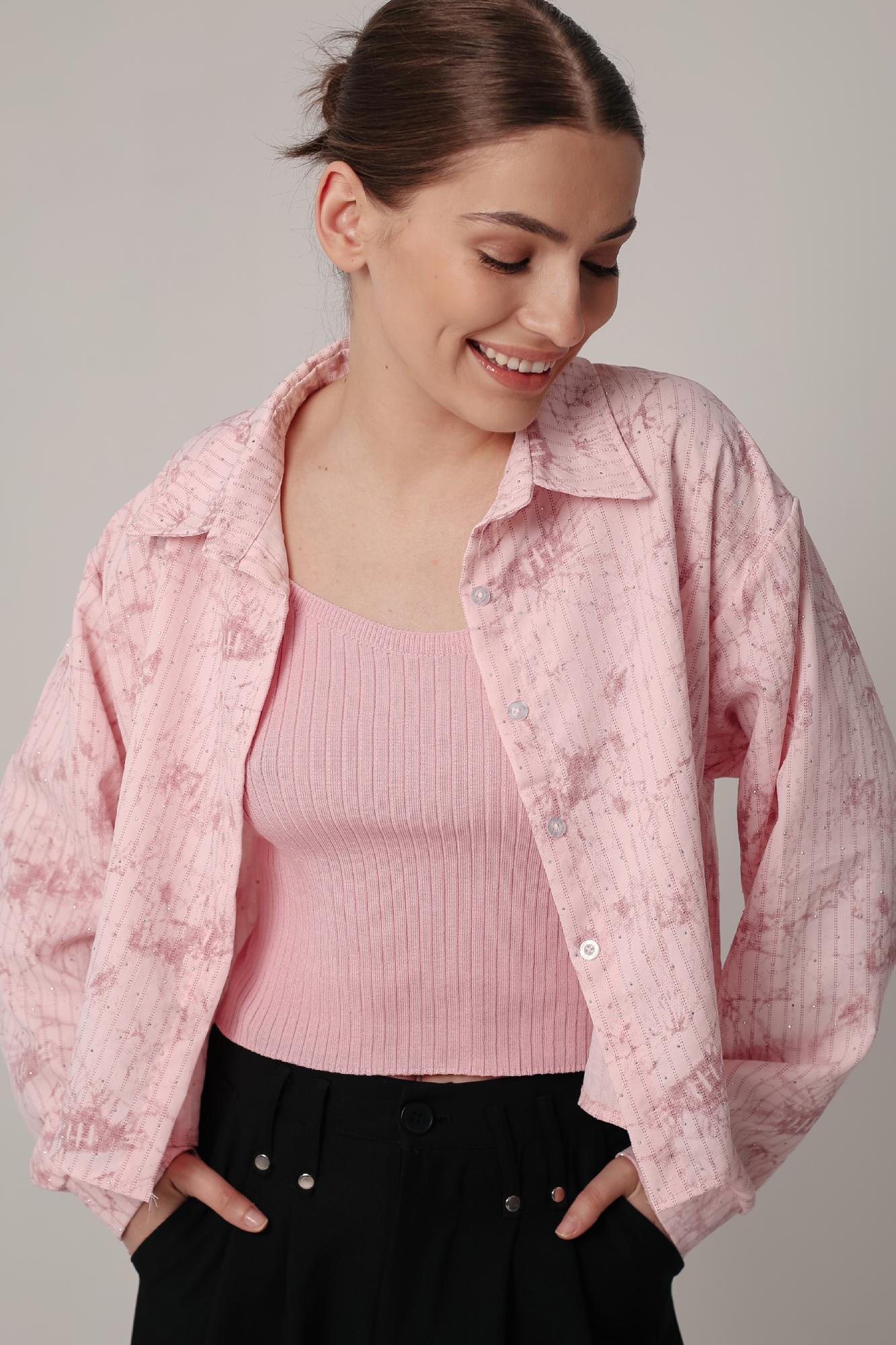 Комплект oversize рубашка и топ