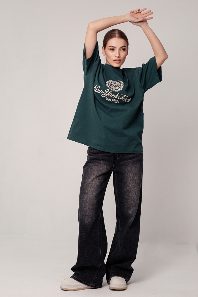 Футболка oversize с круглым вырезом