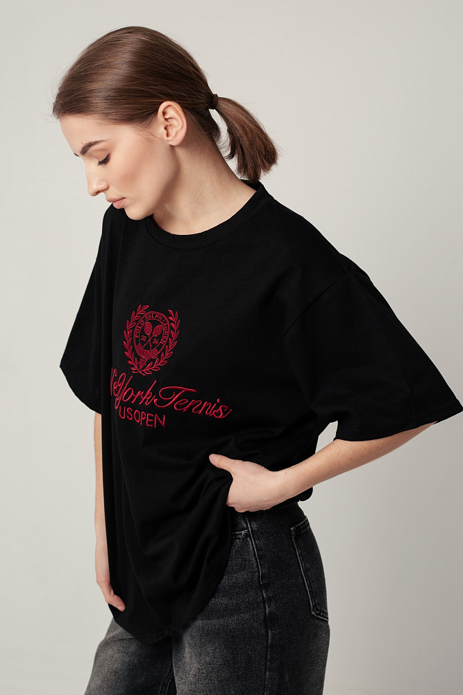 Футболка oversize с круглым вырезом