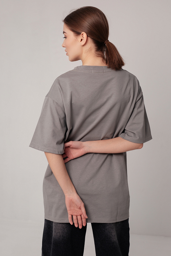 Футболка oversize с круглым вырезом