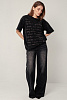 Футболка oversize с блестящими надписями