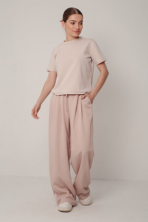 Футболка oversize со стразами