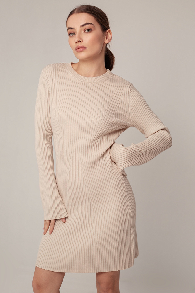 Платье oversize в рубчик