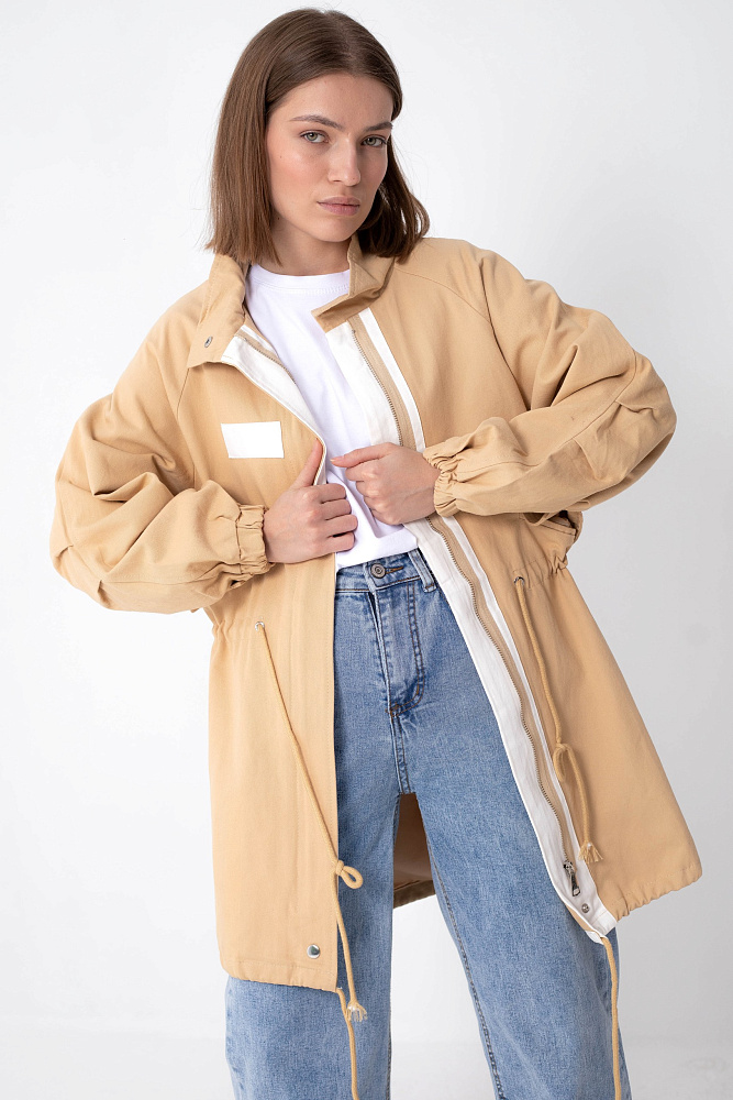 Ветровка oversize прямого кроя на кулиске